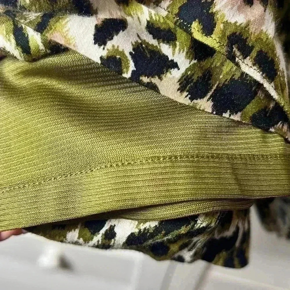 Antonio Melani Leopard Print Faux Wrap Skirt Size 14 - Picture 7 of 11